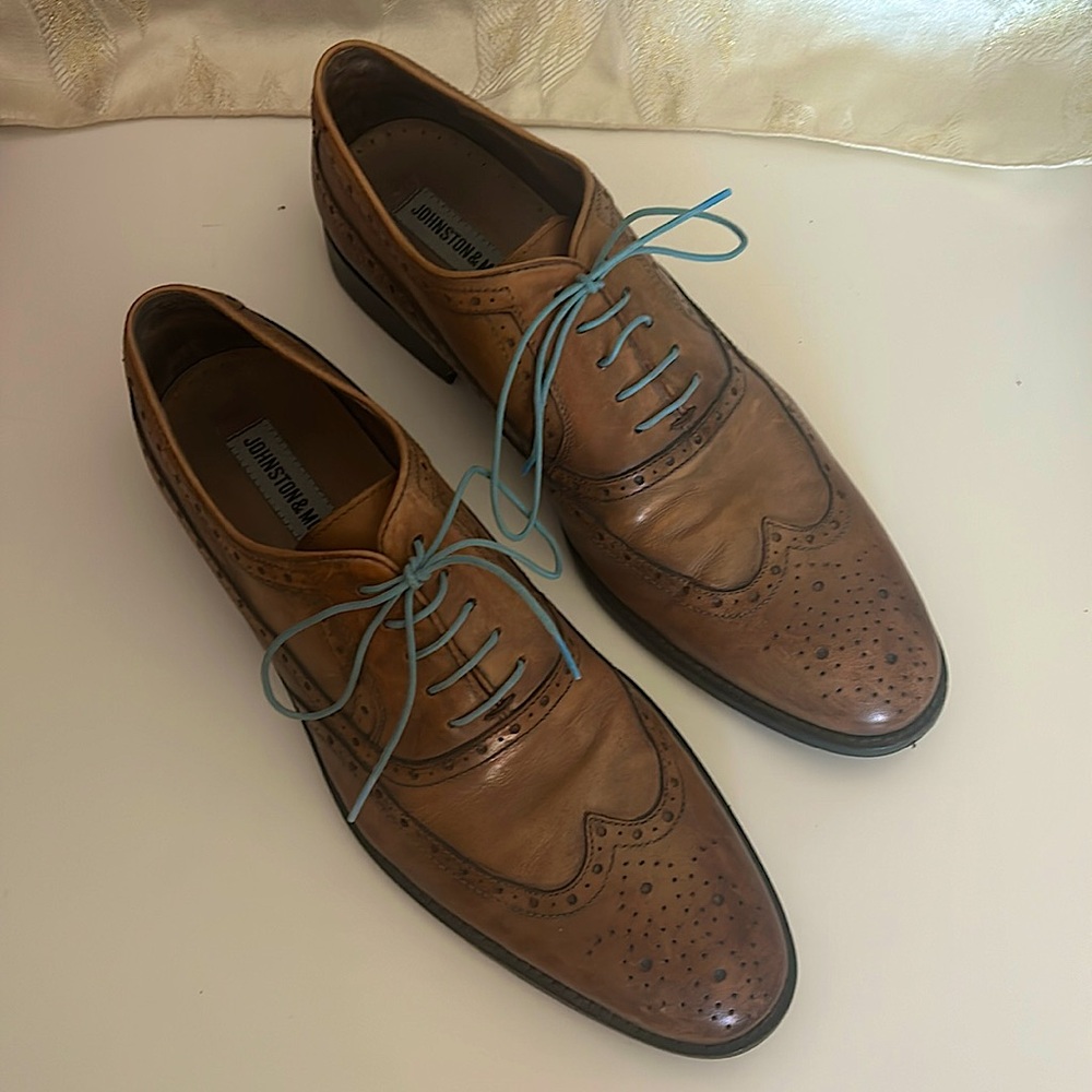 Johnston & Murphy Distressed Wingtip Shoes